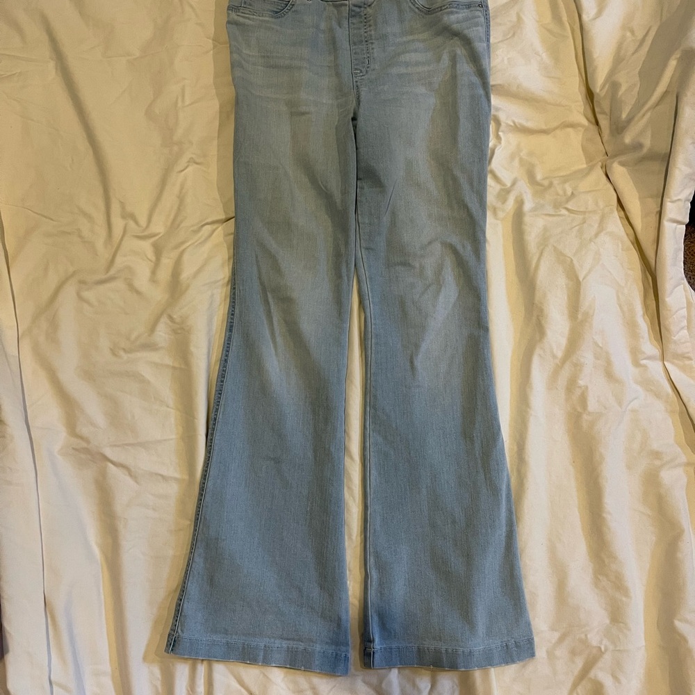 Spanx flare light wash jeans
